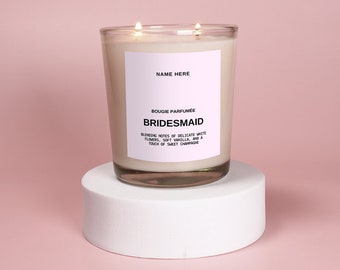 Custom Bridesmaid Candle Maid of Honor Candle Bridesmaid Proposal
