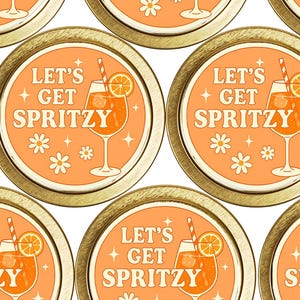 Aperol Spritz Candle – “Let&#39;s Get Spritzy” – Bachelorette Gift, Italy-Inspired Favor, Orange Cocktail Candle, Spritz Theme Party