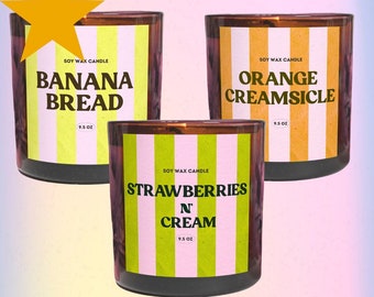 Fun Candle, House Warming Gift, Banana Bread Gift, Banana Bread Candle,