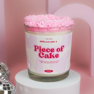 Coquette Home Goods Candle Gift Bday, Birthday Cake Candle, Cake Scented Candle, Dessert Candle, Novelty Candle, Fake Food Candle