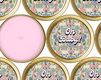 Bulk Soy Wax Candles: Spring Floral Baby Shower Favors