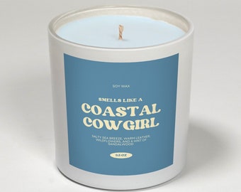 Coastal Cowgirl, Soy Candle, Coastal Cowgirl Decor