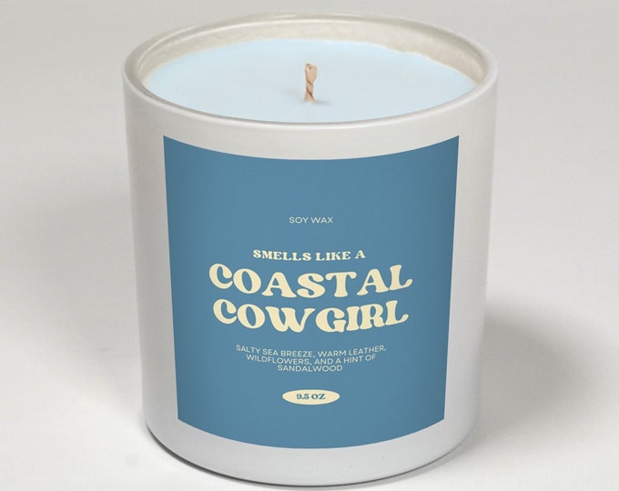Coastal Cowgirl Soy Candle: Sea Breeze, Wildflower & Sandalwood