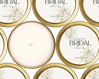 Bridal Shower Candle, Custom Candle Favor, Bulk Favors