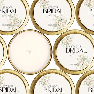 Bridal Shower Candle, Custom Candle Favor, Bulk Favors