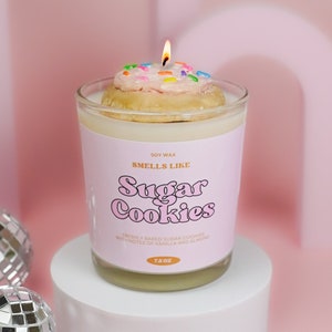 Sugar Cookie Candle, Dessert Candle, Novelty Candle, Fake Food Candle,Sugar Cookie Melts, Christmas Gifts, Stocking Stuffers