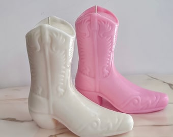 Cowboy Boot Candle | Cowgirl Boot | Western Decor Coastal Cowgirl| Aesthetic Candle | Nashville | Pillar Candle | Trendy Candle