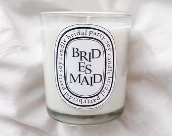 Bridesmaid Proposal Candle, Maid of honor gift, Bridal Party Gift