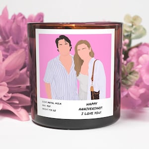 Custom Portrait Candle, Personalized Illustration Candle, Faceless Portrait, Boyfriend Gift, Cartoon Portrait, Couple Drawing