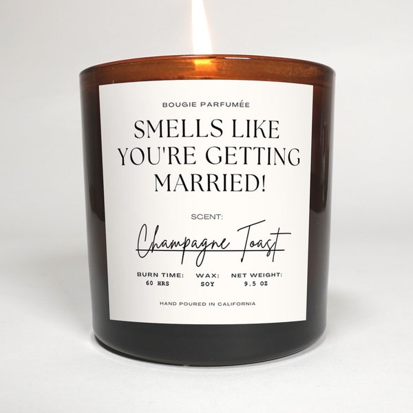 Engagement Candle, Newly Engaged Gift, Wedding Cake Candle, Congrats candles, engaged couple, engagement gift box, Unique Wedding Gift