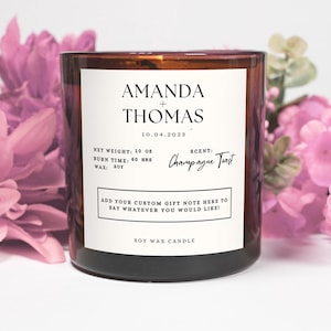 Personalized Anniversary Candle: Custom Soy Wax Gift