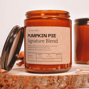 Pumpkin Pie Soy Wax Candle, Hand-Poured, Scented Candle, Small Batches image 2