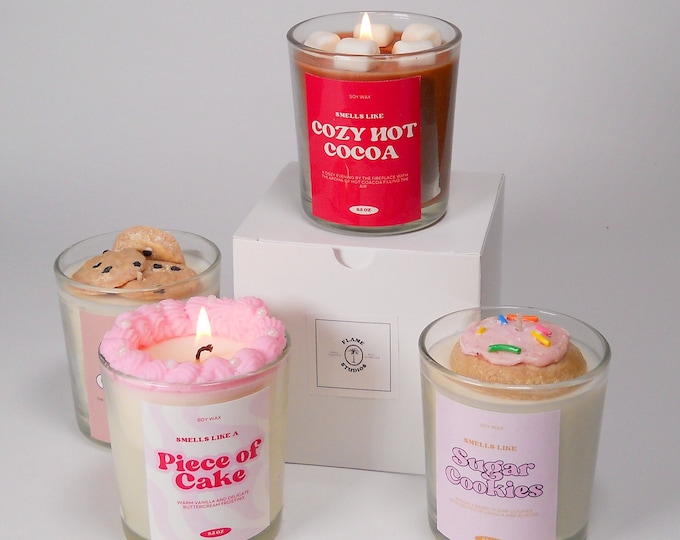 Dessert Candles, Novelty Soy Candle, Fake Food Candle, Boutique Candle, Delicious Candle, Christmas Gifts