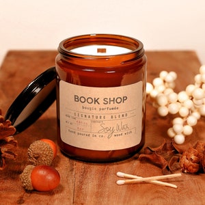 The Bookstore Candle | Book Shop | Book Themed Candle| Fall Candles | Book Lover Candle | Book Scented Candle | Literary Candles