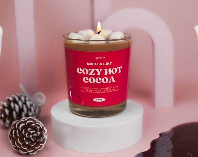 Hot Cocoa Candle: Creamy Milk Chocolate Scented Soy Wax Candle