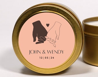Bulk Wedding Favors: Personalized Soy Candle Favors