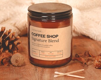 Coffee Scented Soy Candle: Farmhouse Wood Wick Candle