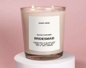 Custom Bridesmaid Candle Maid of Honor Candle Bridesmaid Proposal
