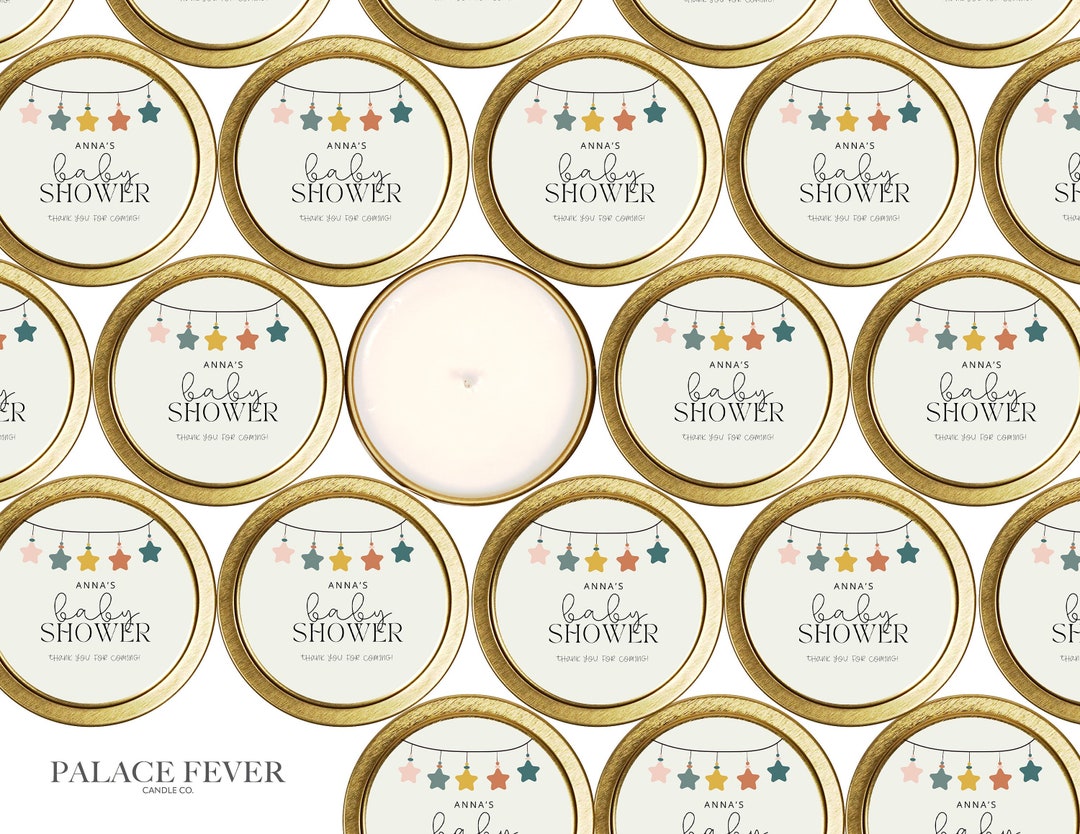 Personalized Baby Shower Candle Favors: Soy Wax, Set of 10 - Etsy