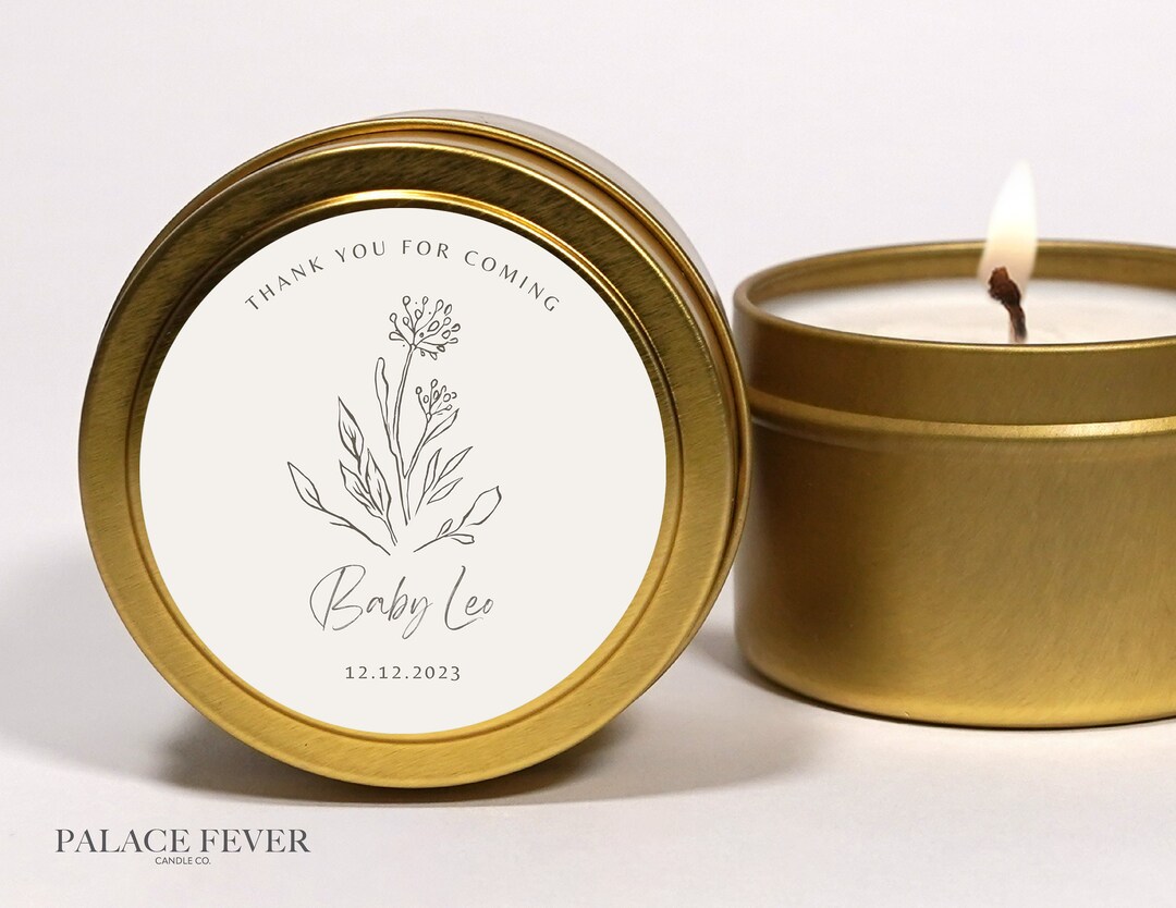 Custom Candle Favors: Bulk Soy Wax Candles, Baby Shower Favors - Etsy