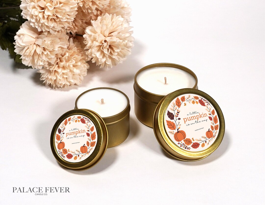 Pumpkin Baby Shower Favors: Soy Wax Candles, Bulk Guest Gifts - Etsy