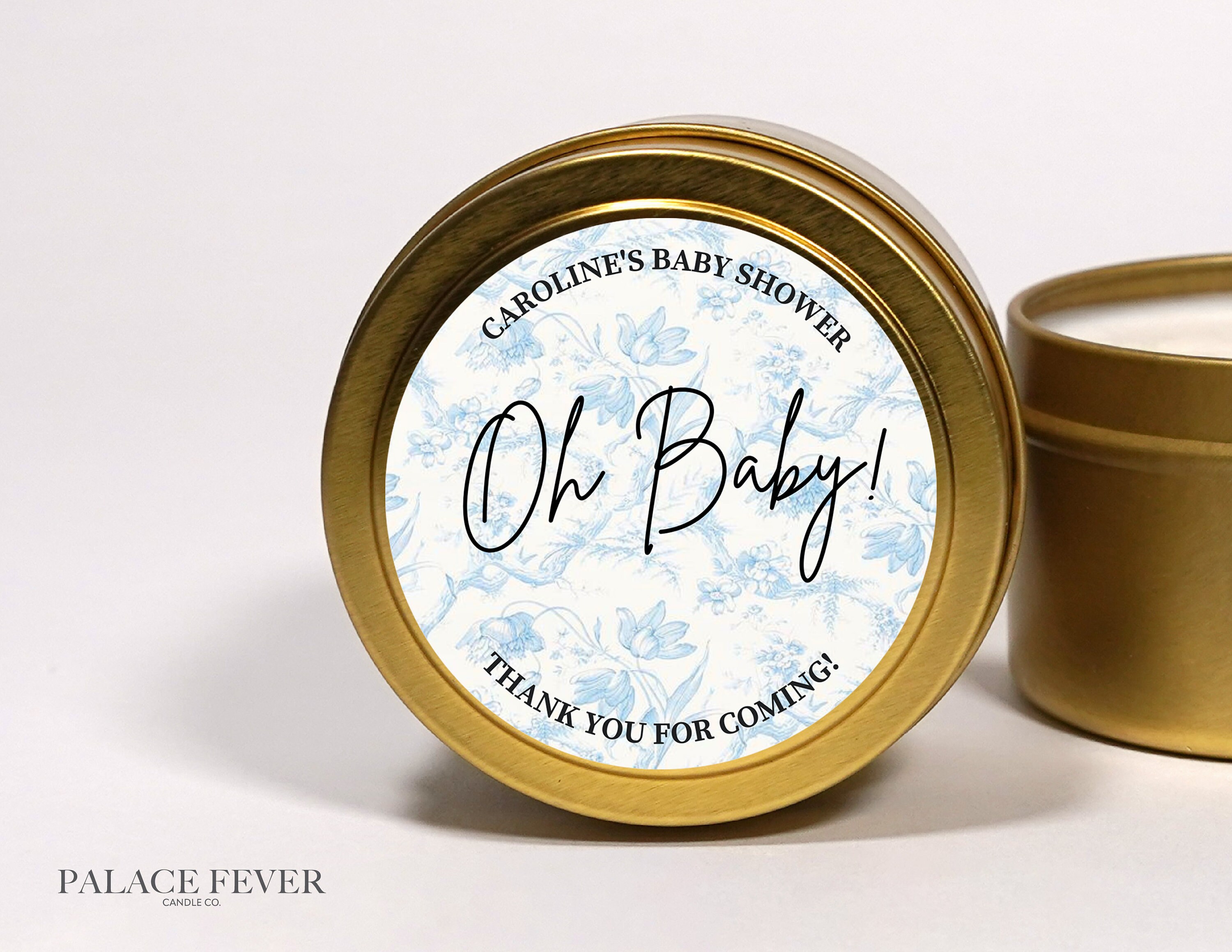 Custom Baby Shower Candle Favors: Soy Wax, Personalized Label - Etsy