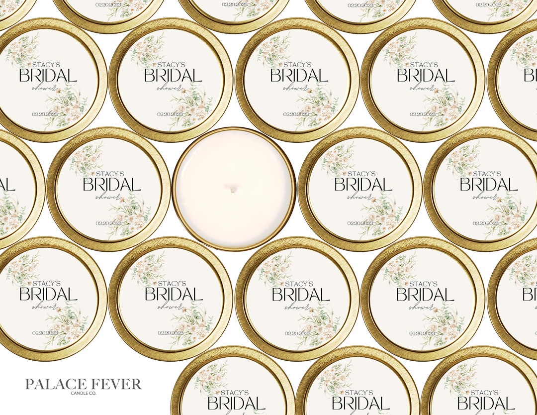 Bridal Shower Candle, Custom Candle Favor, Bulk Favors - Etsy