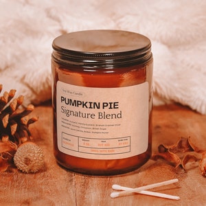 Pumpkin Pie Soy Wax Candle, Hand-Poured, Scented Candle, Small Batches image 5