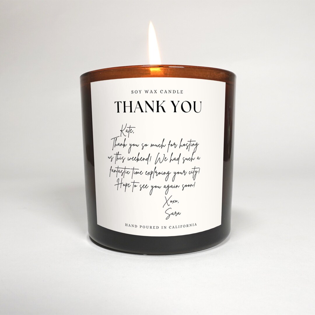 Thank You - Dictionary Candle
