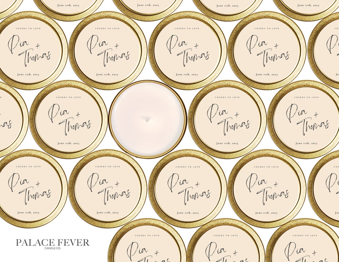 Personalized Wedding Candle Favors: Soy Wax Bulk Candles (set of 10) - Etsy