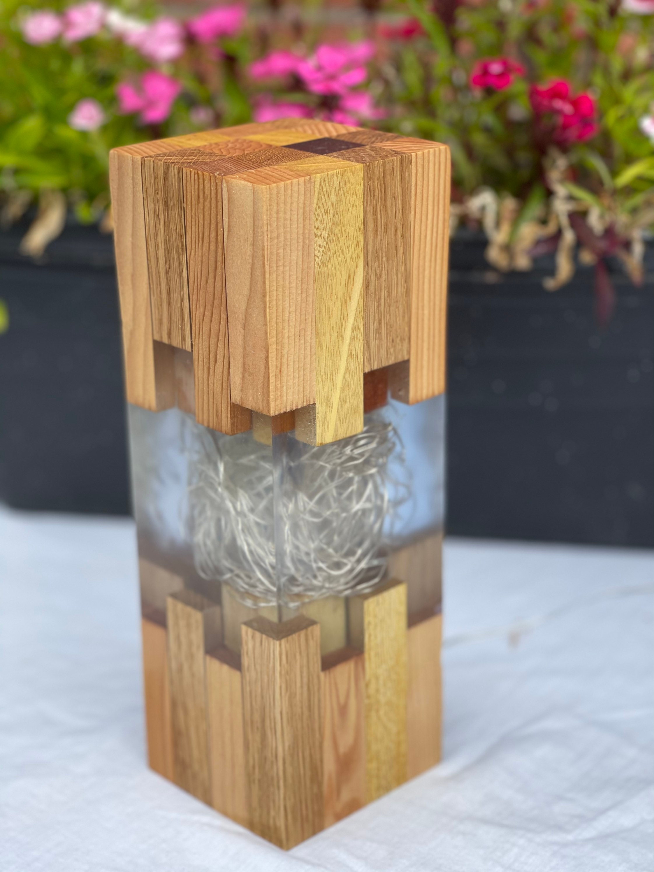 Beautiful Pine Cone Crafts To Make Stunning Home Decor, Smartyleowl, Resin Lamp, Wood Resin Lamp, Resin Diorama