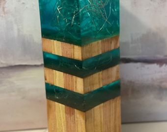 Epoxy resin wood lamp handmade, lamp, night light, resin table decor, decor light, handmade, resin table lamp, decorative lamp, resin light