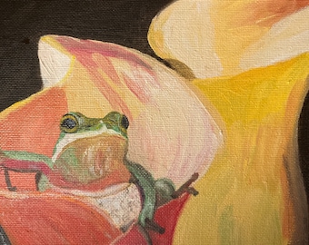 Frog In Flower