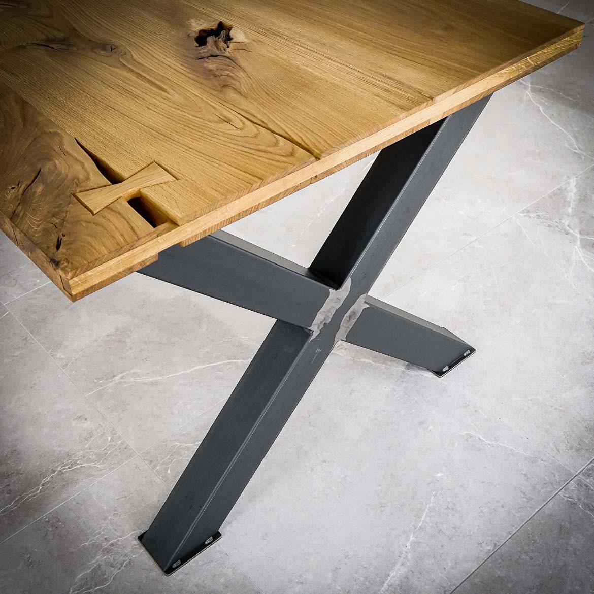 Steel Dining Table Legs set of 2 X-shape. Modern Metal Table | Etsy