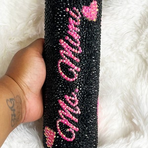 Personalized Bling tumbler - Rhinestone name stainless steel double walled 20oz tumbler