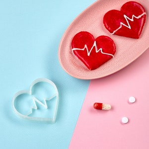 Hartslag koekjesvormer | Medicijnkoekjesvormer | Cadeau geneeskundestudent | Cadeau dokter | Individuele koekjesvormen