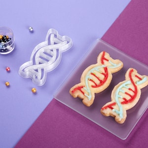 DNA-koekjesuitsteker | Laboratorium koekjesvormer | Cadeau geneeskundestudent | Cadeau dokter | Individuele koekjesvormen