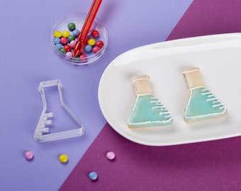 Cortador de galletas tipo matraz Erlenmeyer | Molde para galletas de laboratorio | Regalo estudiante de medicina | Médico de regalo | Forma de galleta individual