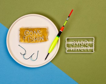 Are Fishing Cookie Cutter - Fishing & Fish Cookie Cutter Set Cookie Cutter Go Are Fishing Gift Father's Day