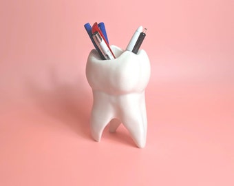 Decoratief vat met tanden | Medisch studentencadeau, tandvaas, praktijkdecoratie, dokterscadeau