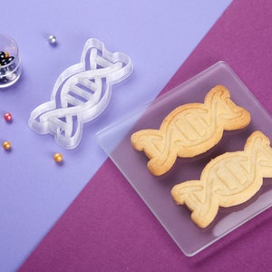 Cortador de galletas de ADN | Cortador de galletas de laboratorio | Regalo estudiante de medicina | Regalo médico | Formas de galletas individuales imagen 2