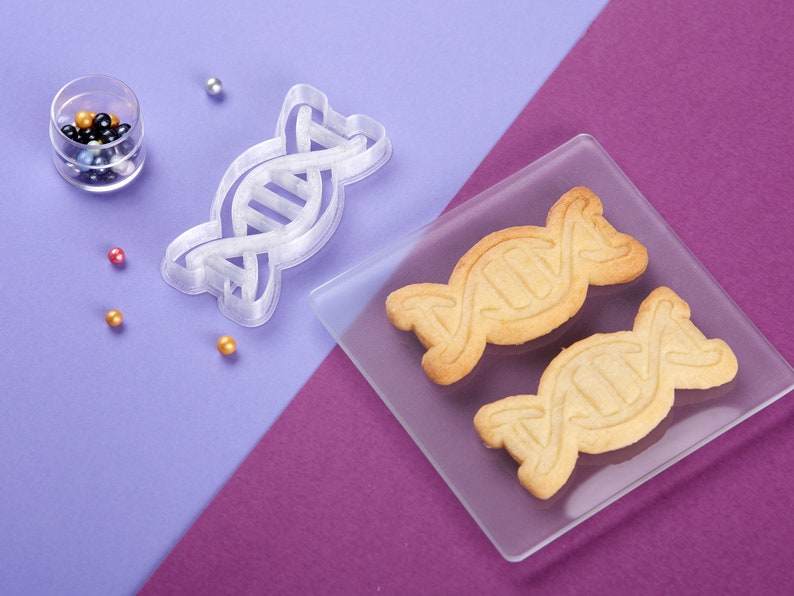 Cortador de galletas de ADN | Cortador de galletas de laboratorio | Regalo estudiante de medicina | Regalo médico | Formas de galletas individuales imagen 2