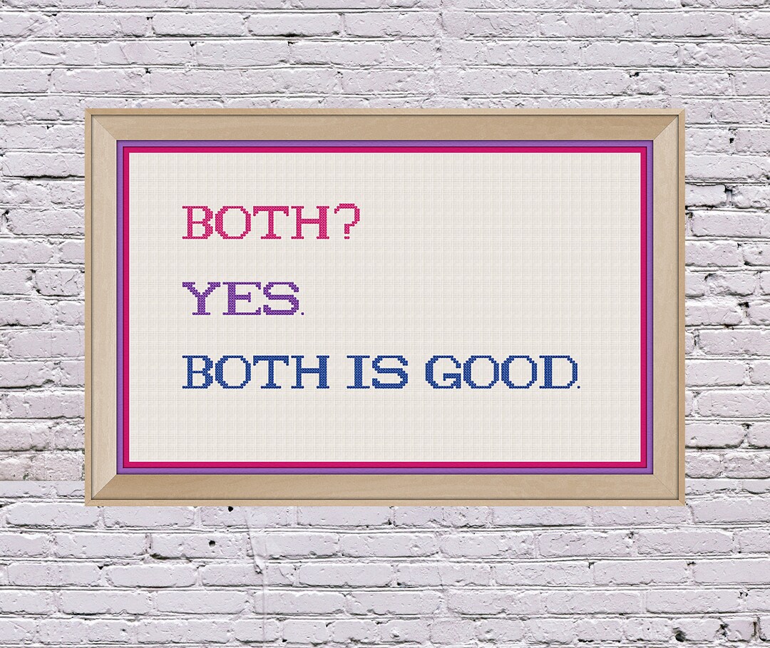 Pride Bisexual Flag 2= Modern Subversive Queer Cross Stitch Pattern PDF ...