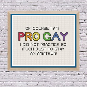 Pride Queer Subversive Pro Gay Schema punto croce PDF Download digitale