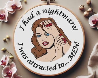 Snarky Vintage Subversive Lesbian Cross Stitch Pattern PDF Digital Download