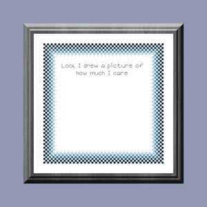 How Much I Care Subversive Geometric Cross Stitch Pattern PDF Digital Download