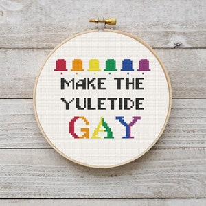 Make the Yuletide Gay Christmas Cross Stitch Pattern