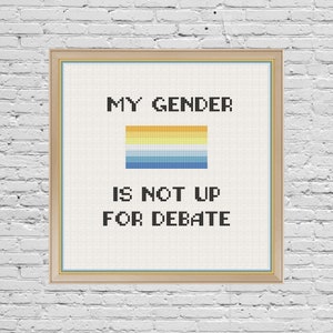 Genderfaun Pride Cross Stitch Pattern PDF Digital Download
