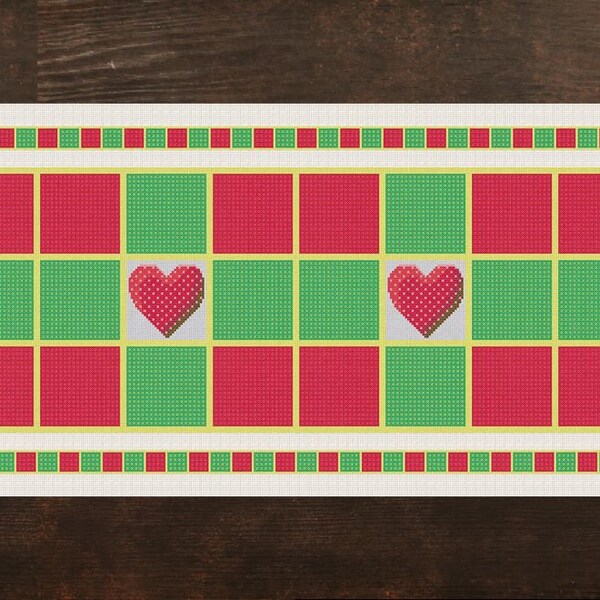 Cross Stitch Pattern Christmas Table Runner - Etsy