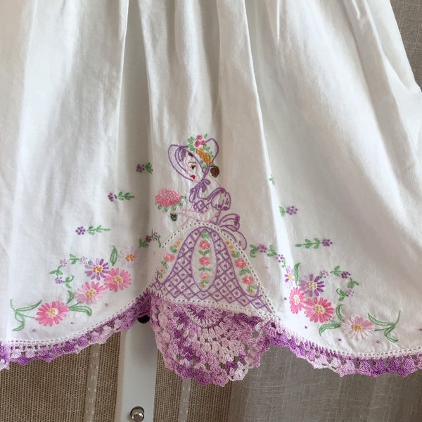 Size 2T Southern Belle vintage embroidered pillowcase dress